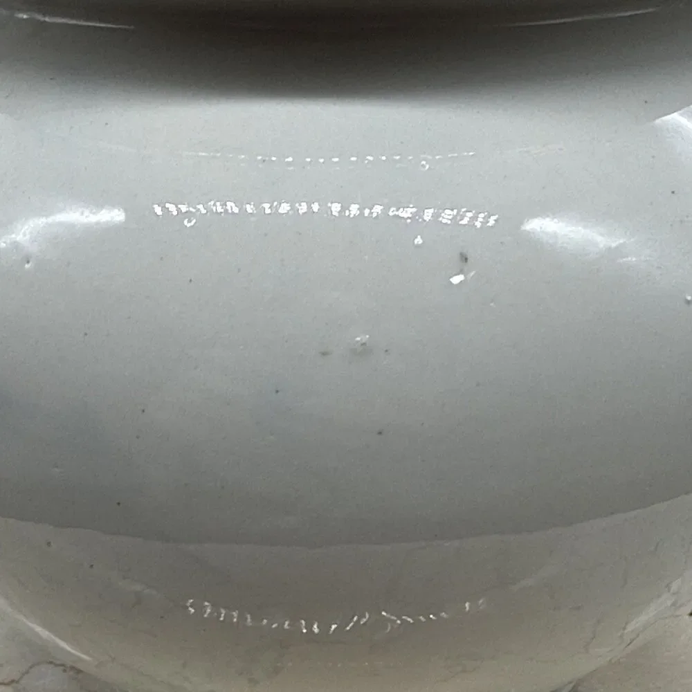 Chinese Blue & White Jar/Vase Mountain Landscape, Made in PRC